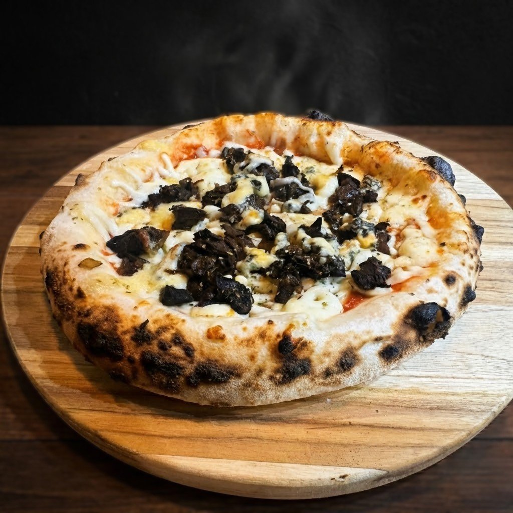 Pizza Funghi com Gorgonzola